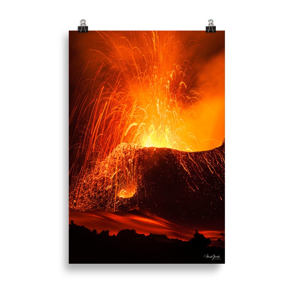 Affiche de La Réunion Éruption de Mai 2015 61 × 91 cm / Sans cadre - photographie Franck Grondin