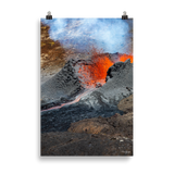 Affiche de La Réunion Le Piton de la Fournaise vu du Ciel 61 × 91 cm / Sans cadre - photographie Franck Grondin