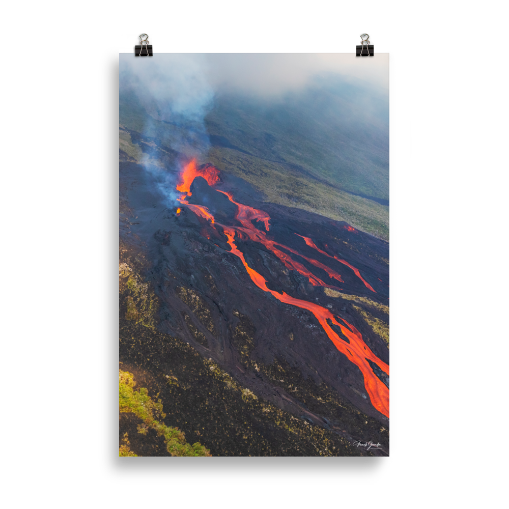 Affiche de La Réunion Éruption d'Octobre 2019 61 × 91 cm / Sans cadre - photographie Franck Grondin