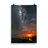 Affiche de La Réunion La Fournaise sous la Voie Lactée 61 × 91 cm / Sans cadre - photographie Franck Grondin