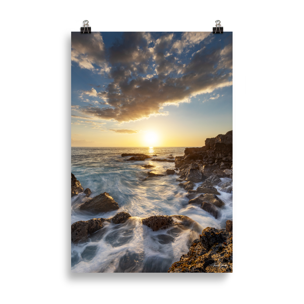 Affiche de La Réunion Crépuscule près du Gouffre 61 × 91 cm / Sans cadre - photographie Franck Grondin