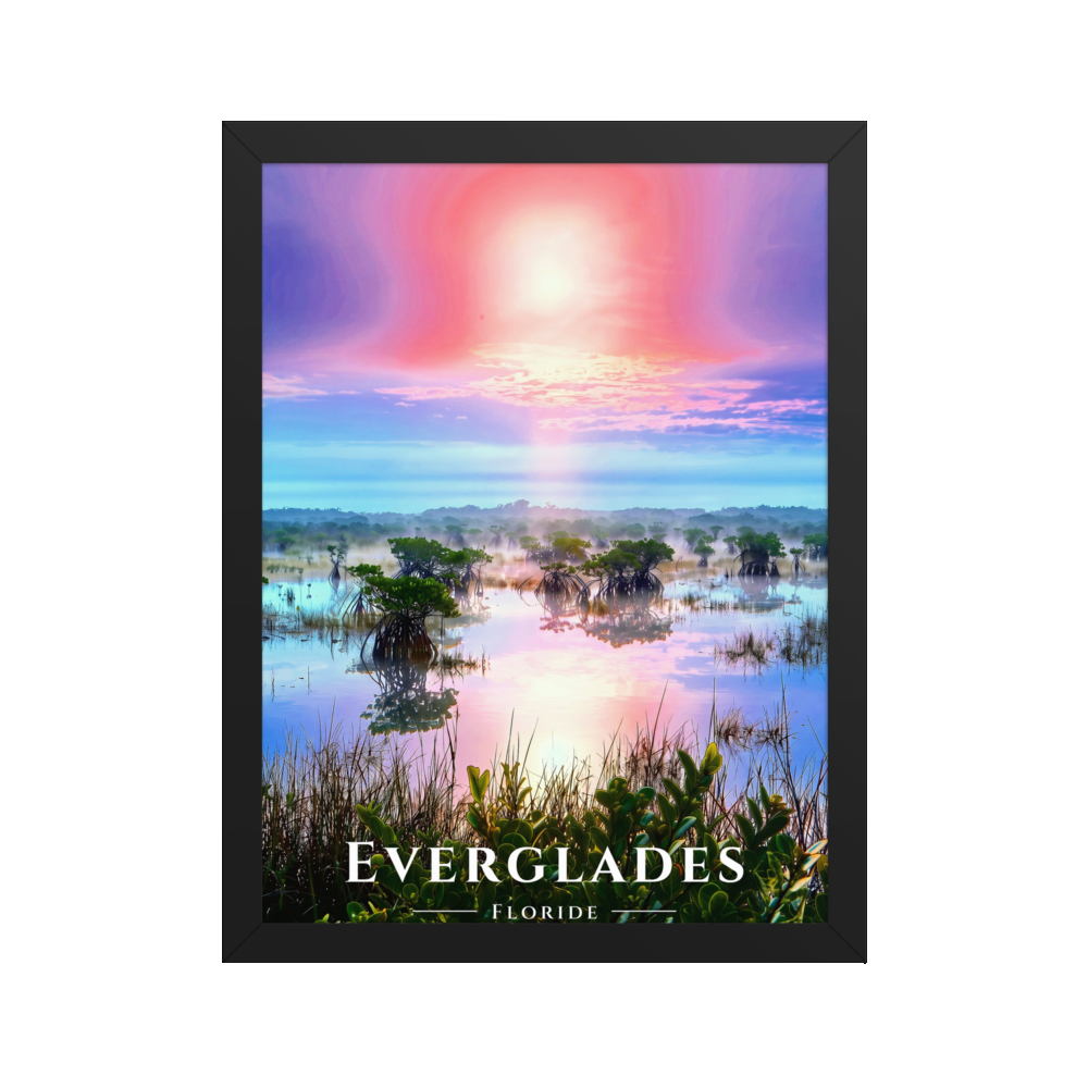 Poster Everglades Noir 30 × 40 cm