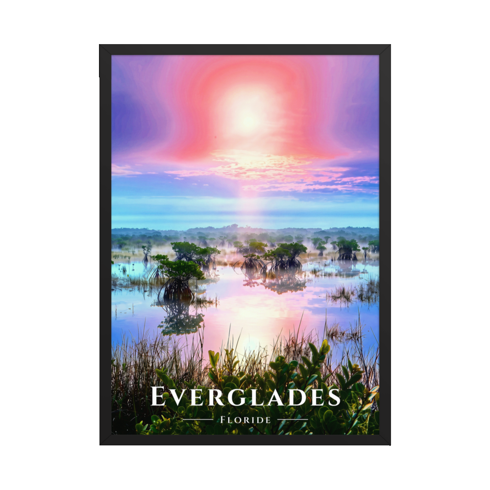 Poster Everglades Noir 50 × 70 cm