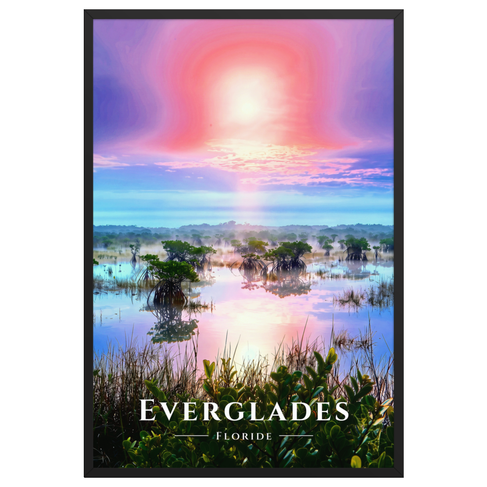 Poster Everglades Noir 61 × 91 cm