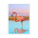 Affiche de Floride Flamingo 50 × 70 cm / Blanc - Univile Floride