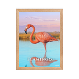 Affiche de Floride Flamingo 30 × 40 cm / Oak - Univile Floride