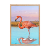 Affiche de Floride Flamingo 50 × 70 cm / Oak - Univile Floride