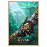 Affiche de La Réunion Gecko vert de Bourbon 61 × 91 cm / Oak - Univile La Réunion