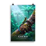Affiche de La Réunion Gecko vert de Bourbon 61 × 91 cm / Sans cadre - Univile La Réunion