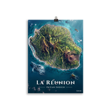 Affiche de La Réunion Île de La Réunion 30 × 40 cm / Sans cadre - Univile La Réunion