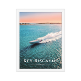 Affiche de Floride Key Biscayne 30 × 40 cm / Blanc - Univile Floride