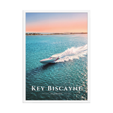 Affiche de Floride Key Biscayne 50 × 70 cm / Blanc - Univile Floride