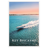Affiche de Floride Key Biscayne 61 × 91 cm / Blanc - Univile Floride