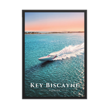 Affiche de Floride Key Biscayne 50 × 70 cm / Noir - Univile Floride