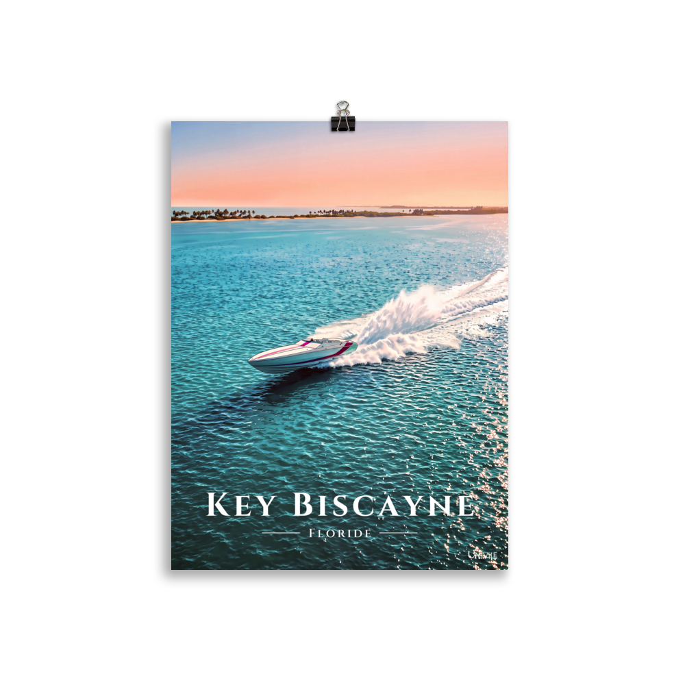 Affiche de Floride Key Biscayne 30 × 40 cm / Sans cadre - Univile Floride