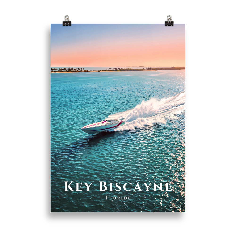 Affiche de Floride Key Biscayne 50 × 70 cm / Sans cadre - Univile Floride