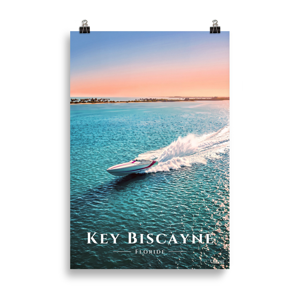 Affiche de Floride Key Biscayne 61 × 91 cm / Sans cadre - Univile Floride