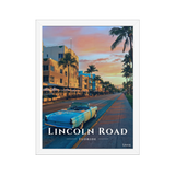 Affiche de Floride Lincoln Road 30 × 40 cm / Blanc - Univile Floride
