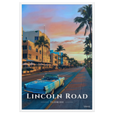 Affiche de Floride Lincoln Road 61 × 91 cm / Blanc - Univile Floride