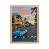 Affiche de Floride Lincoln Road 30 × 40 cm / Oak - Univile Floride