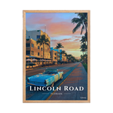 Affiche de Floride Lincoln Road 50 × 70 cm / Oak - Univile Floride
