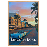 Affiche de Floride Lincoln Road 61 × 91 cm / Oak - Univile Floride