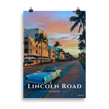 Affiche de Floride Lincoln Road 50 × 70 cm / Sans cadre - Univile Floride