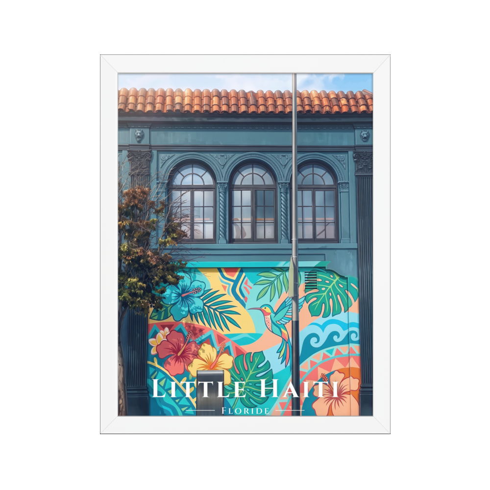 Poster Little Haiti Blanc 30 × 40 cm