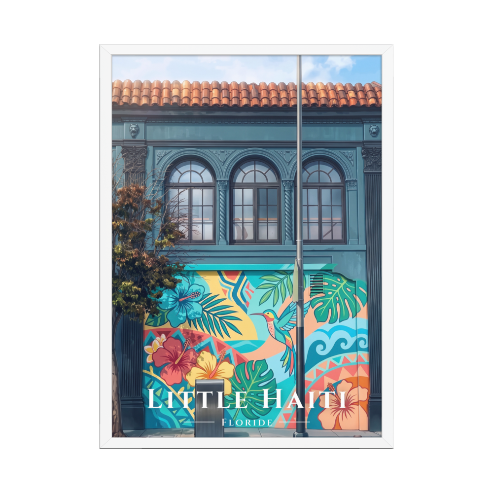 Poster Little Haiti Blanc 50 × 70 cm