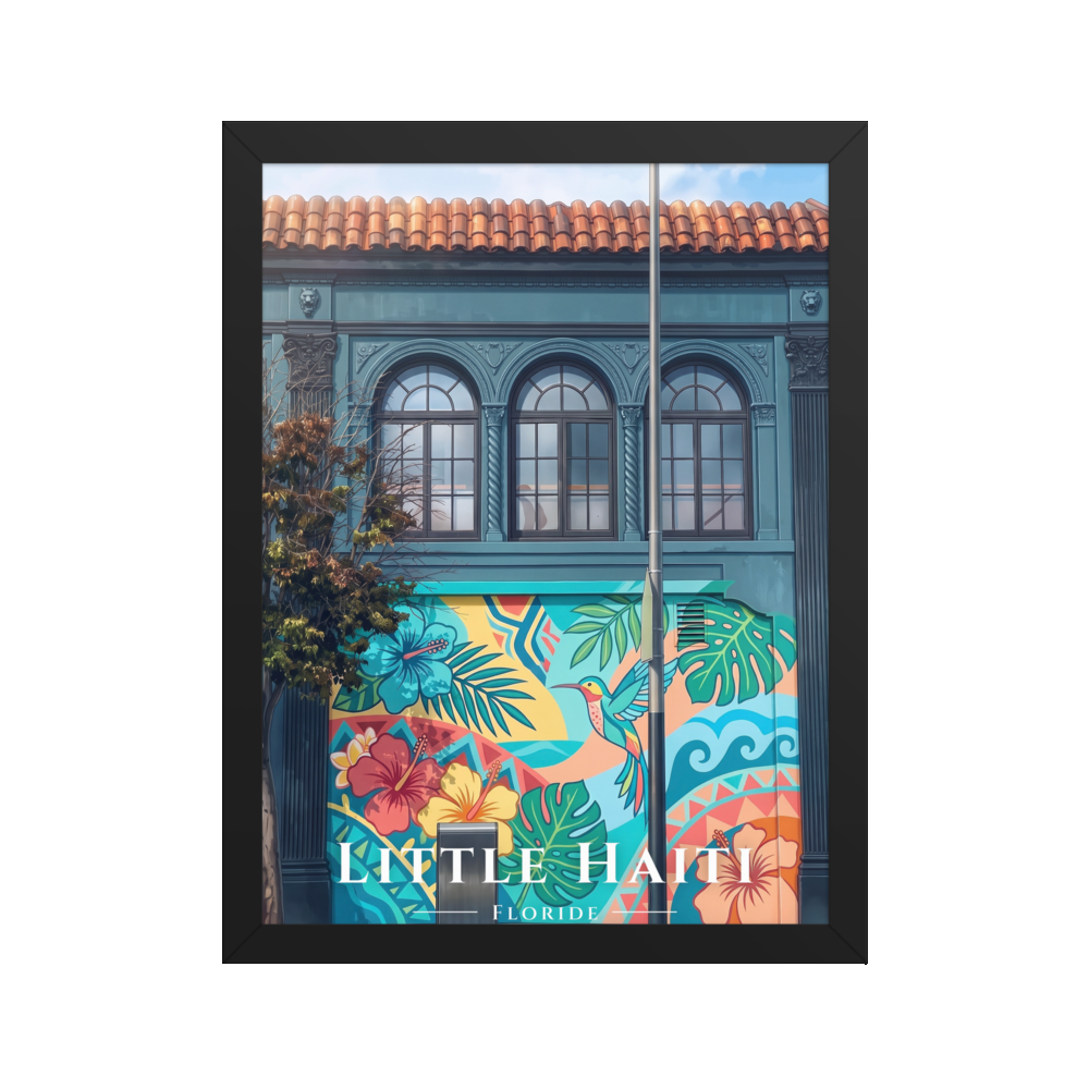 Poster Little Haiti Noir 30 × 40 cm