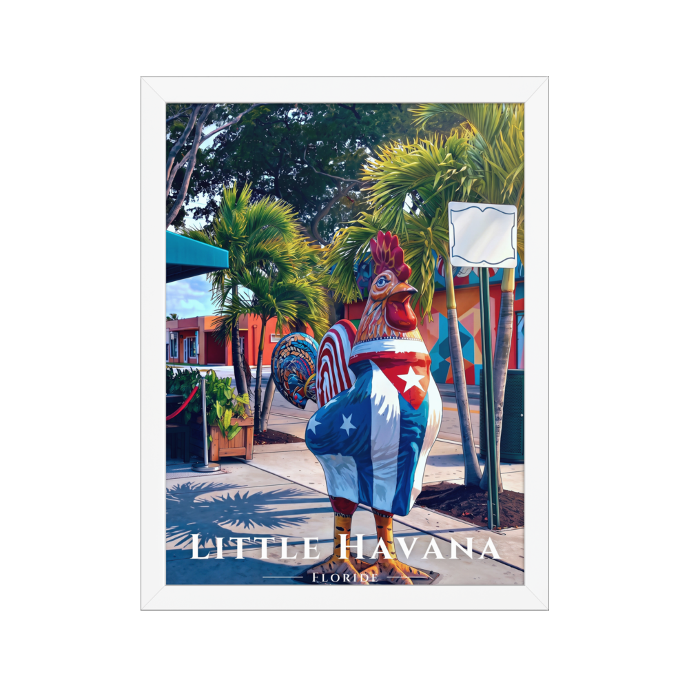 Poster Little Havana Blanc 30 × 40 cm
