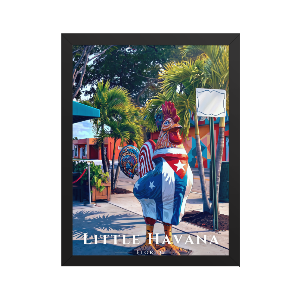Poster Little Havana Noir 30 × 40 cm
