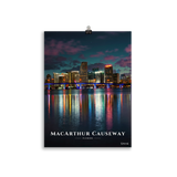 Affiche de Floride MacArthur Causeway 30 × 40 cm / Sans cadre - Univile Floride
