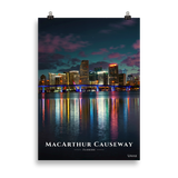 Affiche de Floride MacArthur Causeway 50 × 70 cm / Sans cadre - Univile Floride