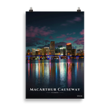 Affiche de Floride MacArthur Causeway 61 × 91 cm / Sans cadre - Univile Floride