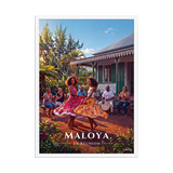 Affiche de La Réunion Maloya 50 × 70 cm / Blanc - Univile La Réunion