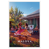 Affiche de La Réunion Maloya 61 × 91 cm / Blanc - Univile La Réunion