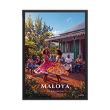 Affiche de La Réunion Maloya 50 × 70 cm / Noir - Univile La Réunion