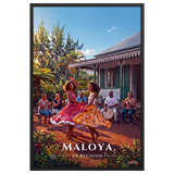 Affiche de La Réunion Maloya 61 × 91 cm / Noir - Univile La Réunion