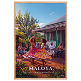 Affiche de La Réunion Maloya 61 × 91 cm / Oak - Univile La Réunion