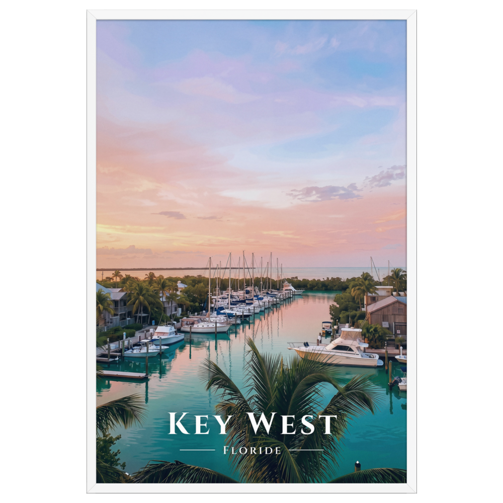 Poster Key West Blanc 61 × 91 cm