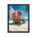 Affiche de Floride Miami Beach 30 × 40 cm / Noir - Univile Floride
