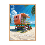 Affiche de Floride Miami Beach 50 × 70 cm / Oak - Univile Floride