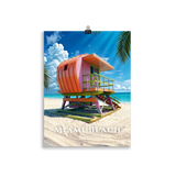 Affiche de Floride Miami Beach 30 × 40 cm / Sans cadre - Univile Floride