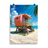 Affiche de Floride Miami Beach 50 × 70 cm / Sans cadre - Univile Floride