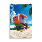 Affiche de Floride Miami Beach 61 × 91 cm / Sans cadre - Univile Floride