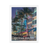 Poster Ocean Drive Blanc 30 × 40 cm