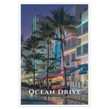 Poster Ocean Drive Blanc 61 × 91 cm