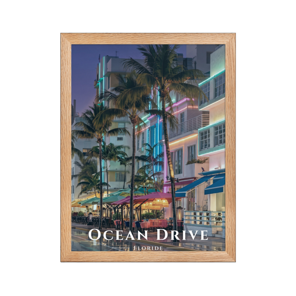 Poster Ocean Drive Oak 30 × 40 cm