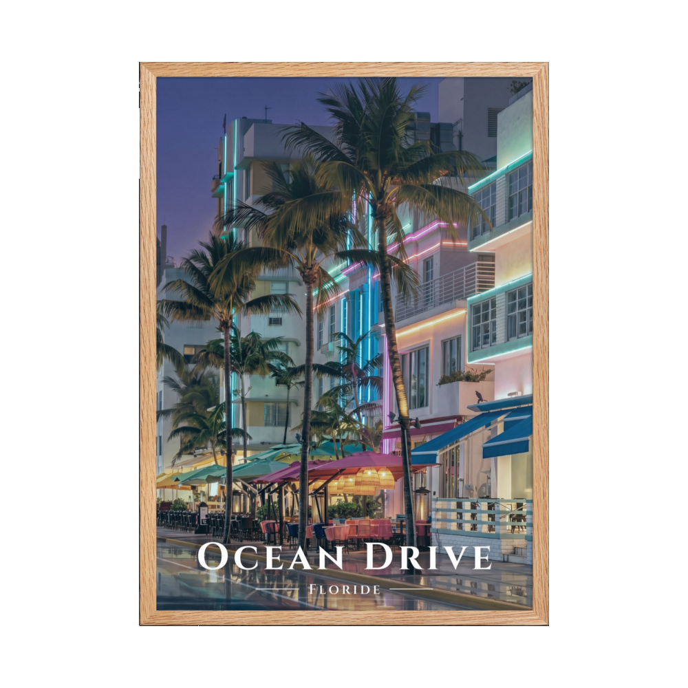 Poster Ocean Drive Oak 50 × 70 cm